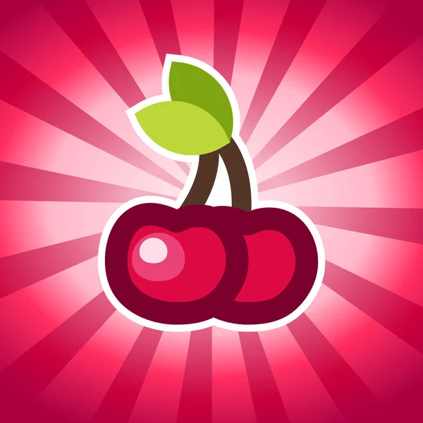 Cherry Design icona — Vettoriale Stock