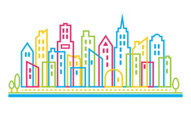 City gökdelen illüstrasyon 