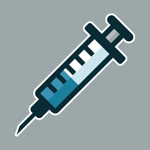 Medical Syringe Icon — Stock Vector