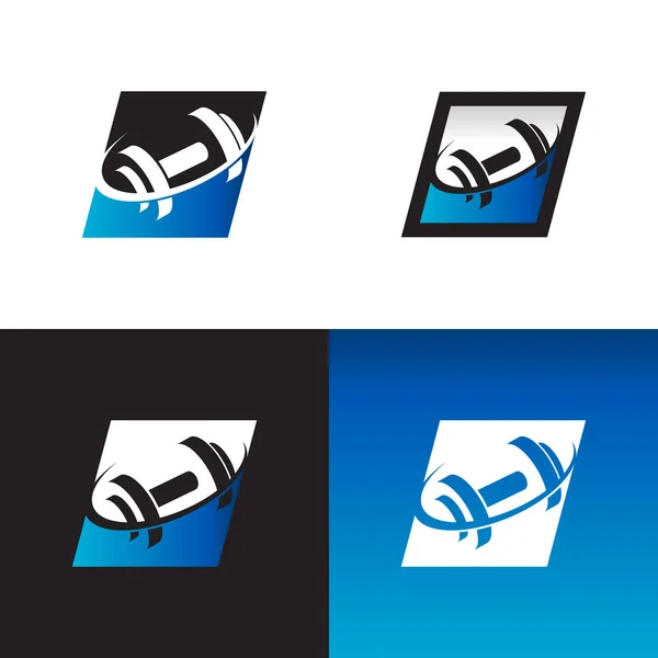 Fitness-Logos im Fitnessstudio — Stockvektor