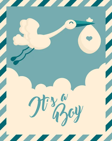Baby Shower uitnodigen Greeting Card — Stockvector