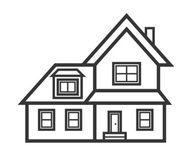 Banliyö emlak ev simgesini