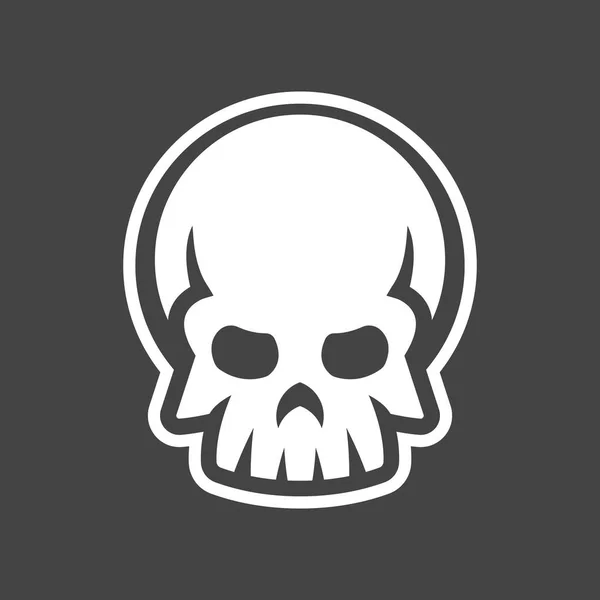 Icono de diseño de cráneo humano — Vector de stock