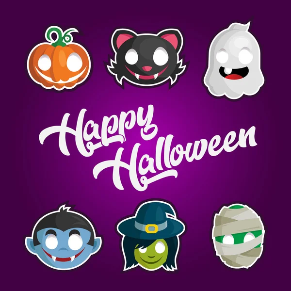 Joyeux Halloween carte de voeux — Image vectorielle