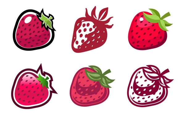Strawberry Design icons — Stock Vector