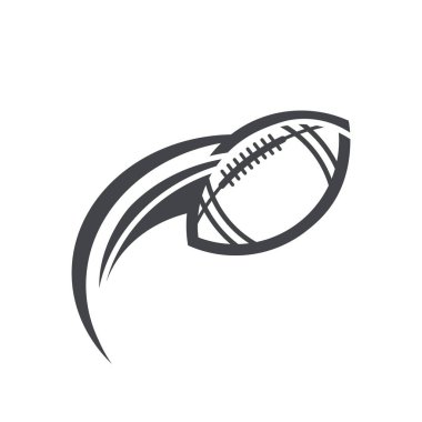 Amerikan futbolu logo simge swoosh tasarımı ile