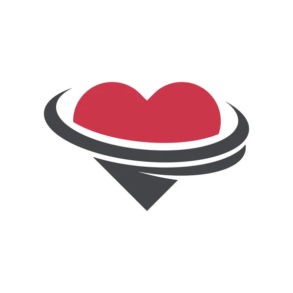 Heart Dating Logo Icon — Stock Vector