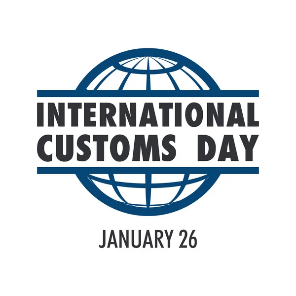 International Customs Day Holiday Emblem — Stock Vector