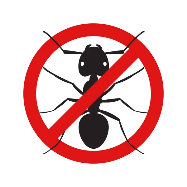 Tidak Ada Gambar Simbol Serangga Semut - Stok Vektor