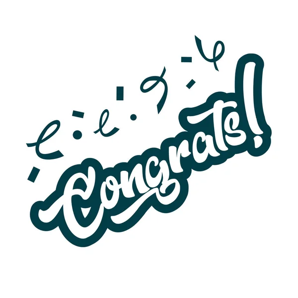 Congratulations Greeting Card Confetti — Stock Vector