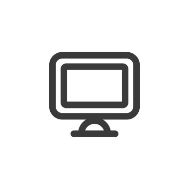 Basit anahat bilgisayar ekran simgesi simgesi