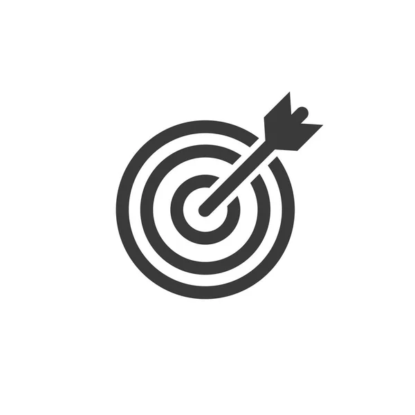 Símbolo Icono Flecha Objetivo Esquema Simple — Vector de stock