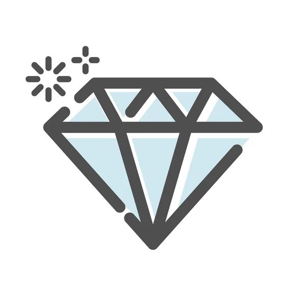 Diamant Sieraad Symboolpictogram — Stockvector