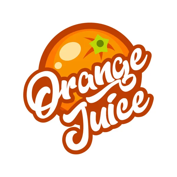 Orange Juice Label Icon — Stock Vector