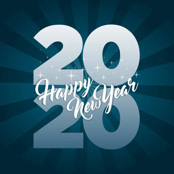 Feliz Año Nuevo 2020 Tarjeta Felicitación — Archivo Imágenes Vectoriales