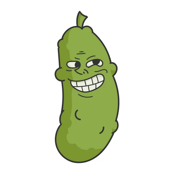 Trolling Meme Dill Pickle Cartoon — Stock Vector