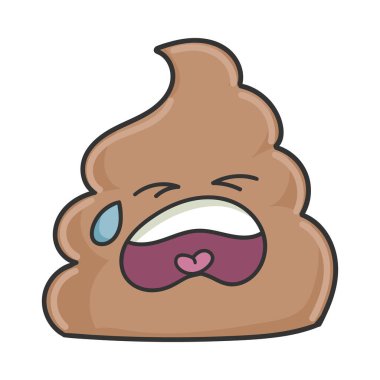 Üzgün, ağlayan, beyaz, karikatür karakteri.