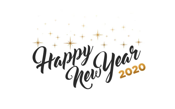 Feliz año nuevo 2020 tarjeta de felicitación — Archivo Imágenes Vectoriales