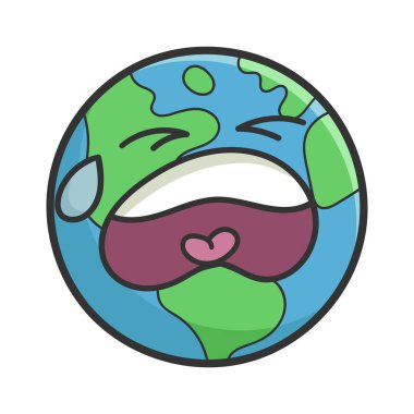 Ağlayan Gezegen Dünya karikatür çizimi