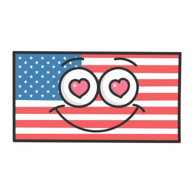 Aşık Amerikan bayrağı çizimi