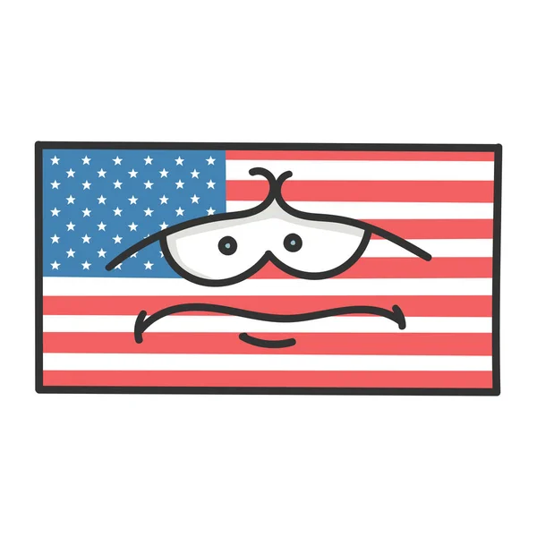 Сумна ілюстрація американського прапора — стоковий вектор