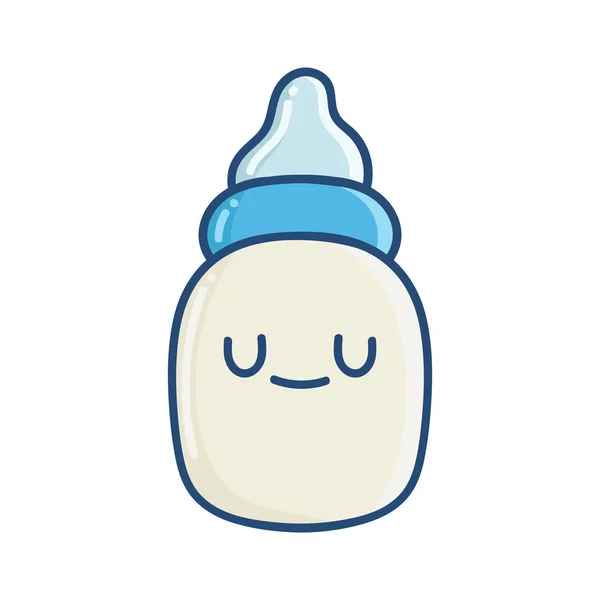 Kawaii baby fles cartoon illustratie — Stockvector