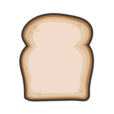 Dilimlenmiş beyaz ekmek tasarımı resimleme