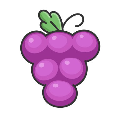 Üzüm meyvesi tasarımı illüstrasyonu