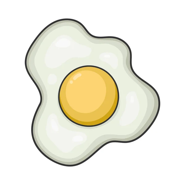 Fried egg design icon illustration — Stock Vector