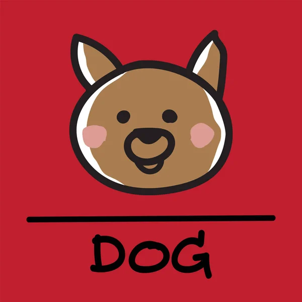 Mignon chien dessiné à la main, illustration vectorielle . — Image vectorielle