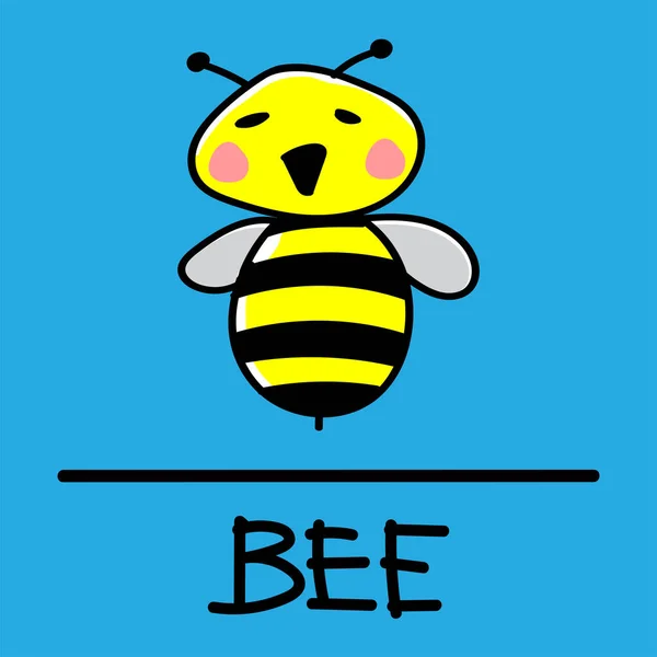 Handgezeichneter Bienenstil. — Stockvektor