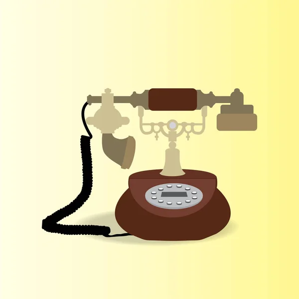 Telefone antigo, ilustração vetorial — Vetor de Stock