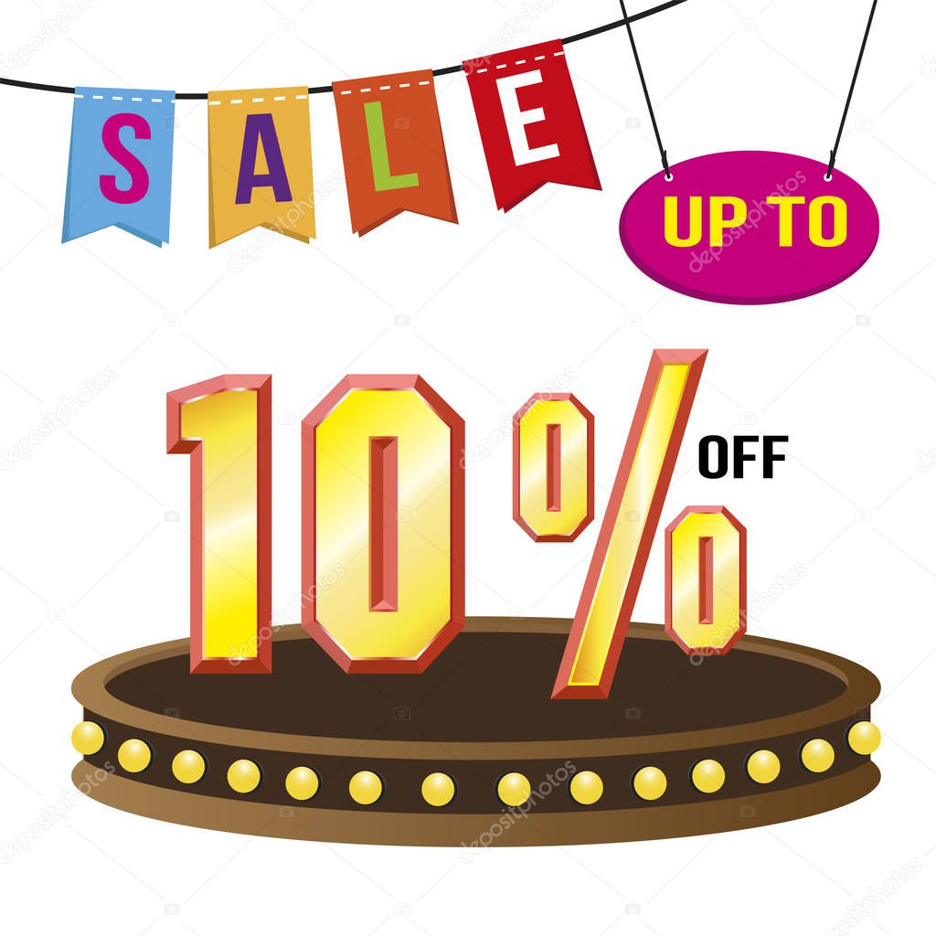Special 10% offer sale tag isolated vector illustration. 