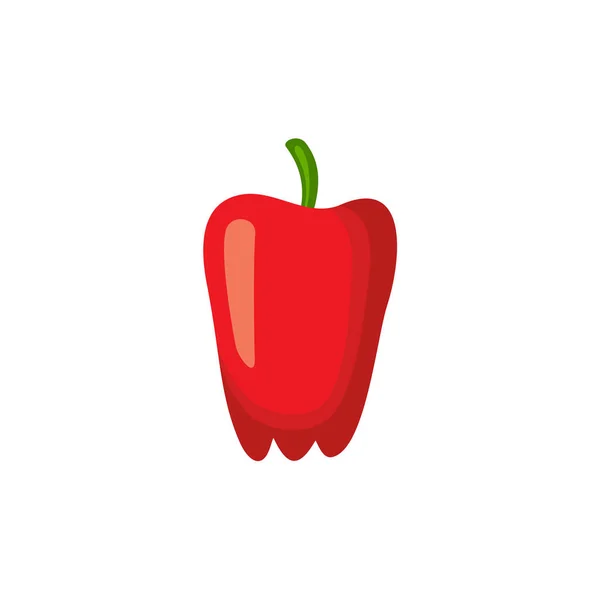 Rode peper op een witte achtergrond — Stockvector