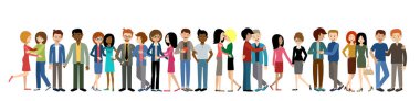 Gey ve lezbiyen çift. LGBT. Banner