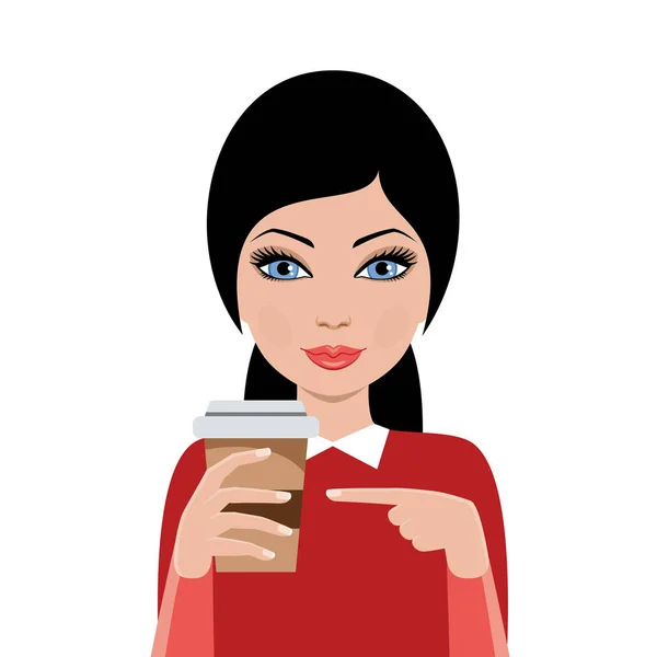 Kobieta z kawy — Wektor stockowy
