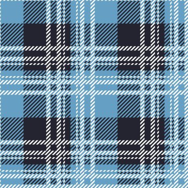 Tartan sorunsuz vektör desen beyaz-mavi renk
