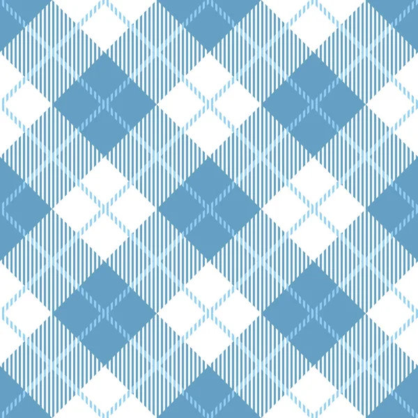 Тартанские бесшовные векторные узоры в бело-голубых цветах — стоковый вектор
