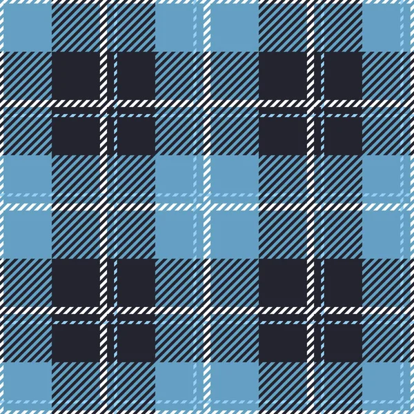 Patrones vectoriales sin costura de tartán en colores blanco-azul — Archivo Imágenes Vectoriales
