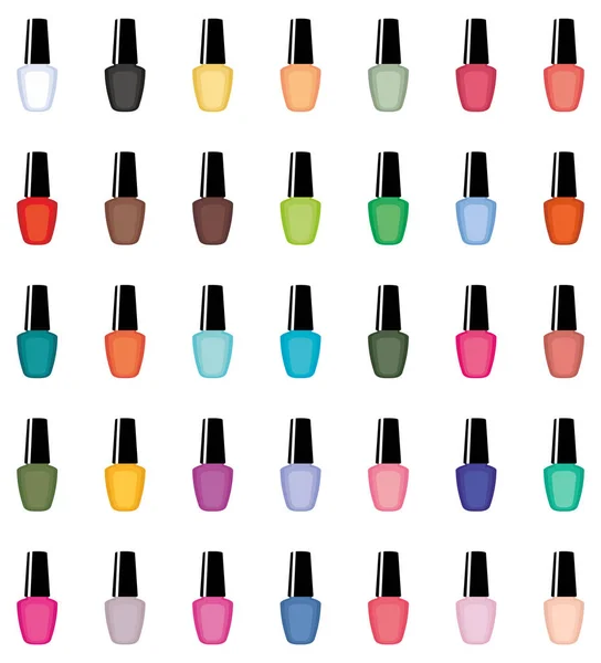 Verniz nas unhas. Manicure — Vetor de Stock