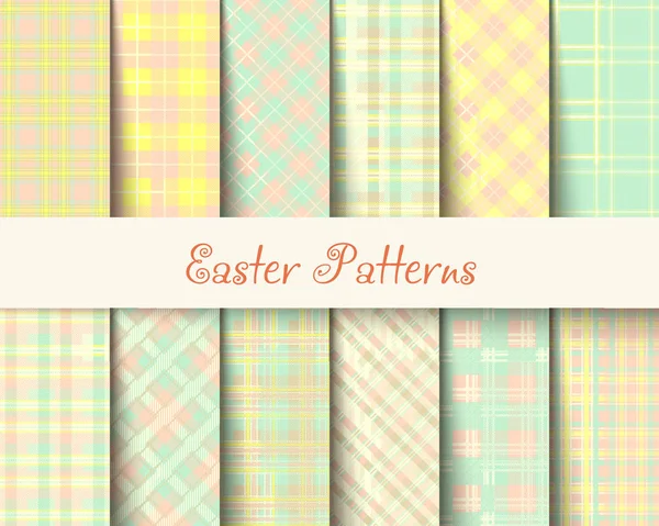 Easter patterns spring background — Stock Vector