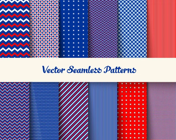 Seamless american patriotic pattern — Stock Vector