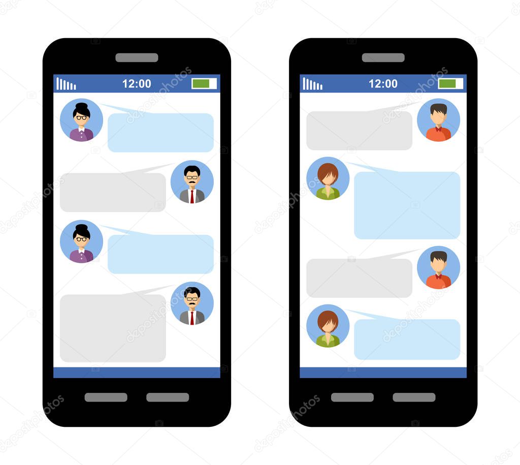 Messenger concept. Chat window. 