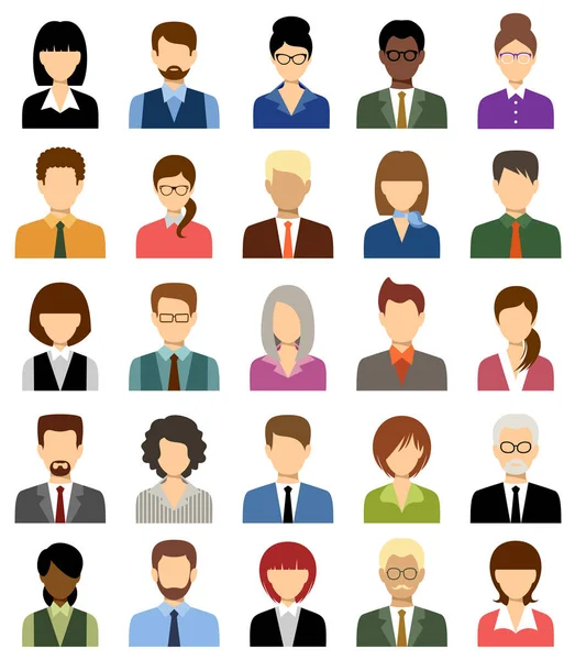 Gente de negocios avatares — Vector de stock