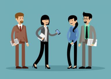 Gülümseyen iş adamları, Ofis çalışanları