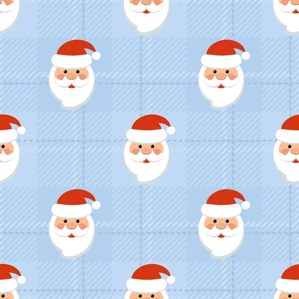 Nahtloses Neujahrsmuster mit Weihnachtsmann — Stockvektor