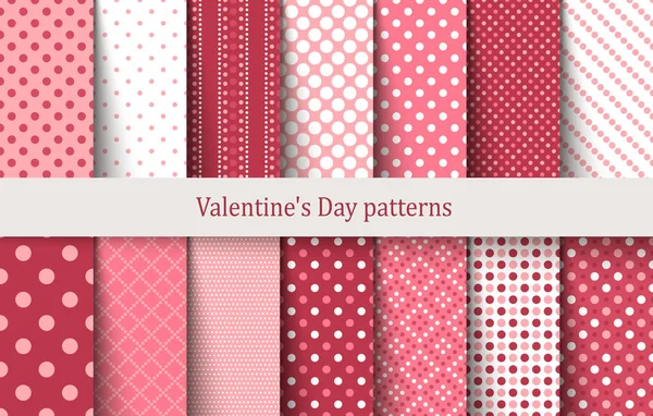 Valentine's Day patterns — Stock Vector