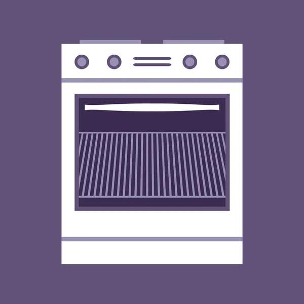 Kitchen Stove Isolated Household Kitchen Appliances — Stock Vector