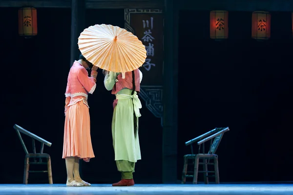 Chinese national dancers perform on stage — Stock Photo, Image