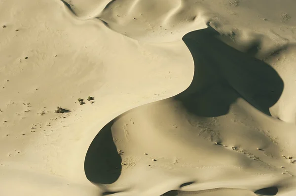 The sand dunes on desert,,take photo by plane — Stock Photo, Image